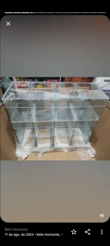 Vitrine de vidro para guloseimas 