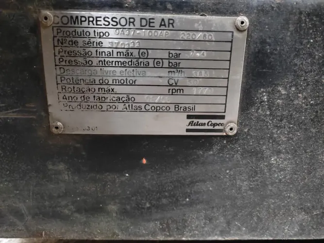 Compressor parafuso atlas copos