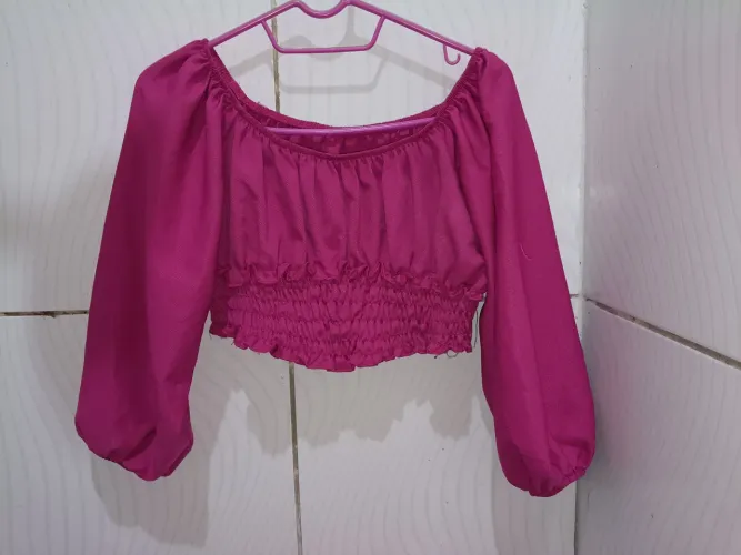 Cropped Ciganinha Pink Feminino M