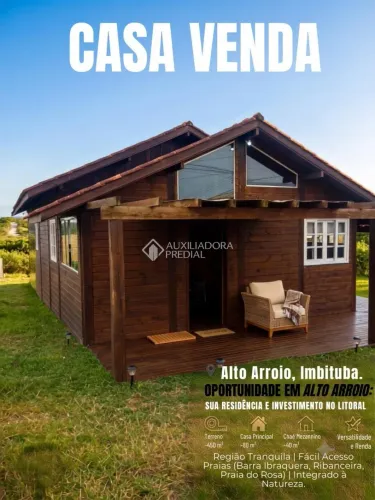 Casa de madeira com chalé em terreno de 450 m² no Alto Arroio