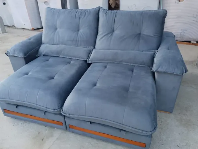 Sofa retratil cinza 2,50 de luxo !!
