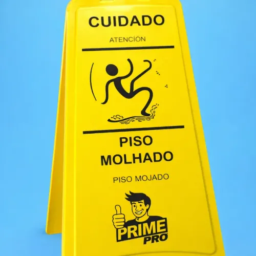 ? Placa ?Cuidado - Piso Molhado? Prime Pro