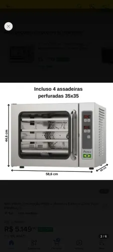 Forno Prática Miniconv 4 assadeiras