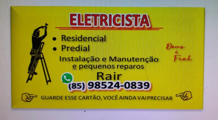 Eletricista predial e residencial 