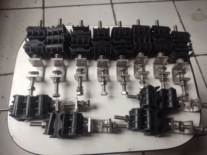 Kit Feeder Clamp Com grampo U inox Torre telecom