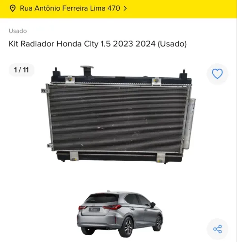 KIT RADIADOR HONDA CITY 1.5 2023 2024