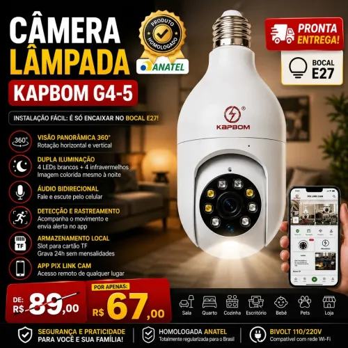 Camera de segurança lâmpada
