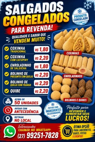 Salgados Congelados para Revender