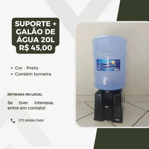 Galão de água 20L + Suporte