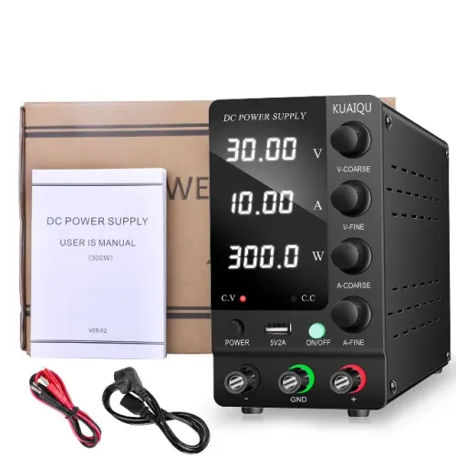 Fonte de Bancada Kuaiqu 30v/6a 4 Digitos 192w Bivolt (Nova)