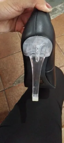 Sandália salto de cristal usada uma vez!