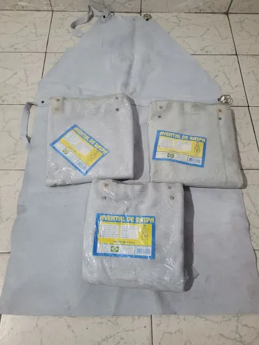 Avental de Raspa de Couro para Soldador e Serralheiro - Unidade ou Kit (Novo)
