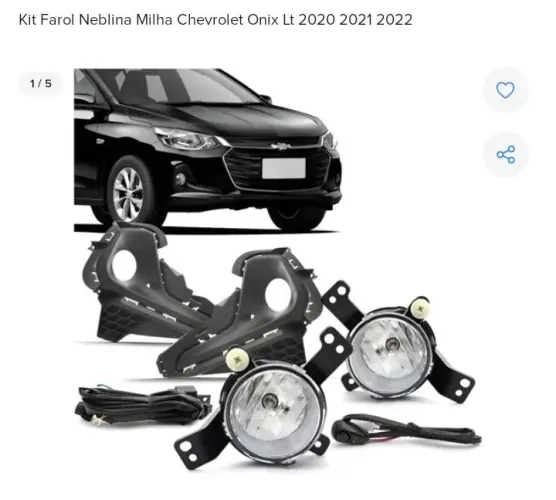 Kit farol de milha ano 2020 a 2025