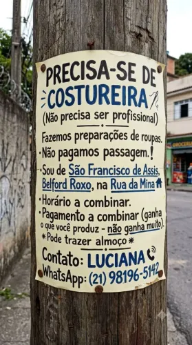 Precisa-se de costureira