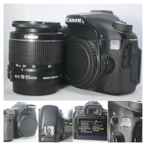 Canon 70D com lente 18-55mm IS