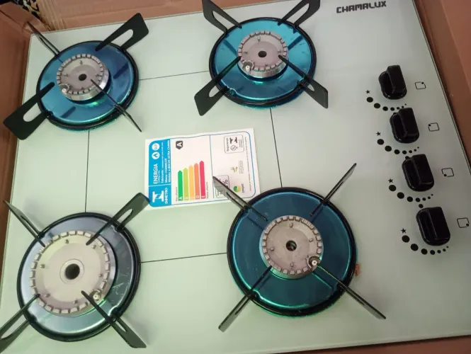 FOGÃO COOKTOP CHAMALUX 4 BOCAS zerado nunca usado novo na caixa tem nota fiscal