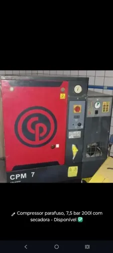 Compressor parafuso 7,5 bar. 