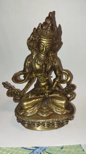 Estátua de bronze Buda Tibetano - Vajrasattva + Sadhanas