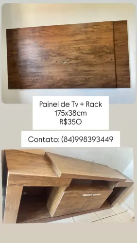 Painel e rack para sala