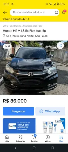 Honda HR-V EX 1.8 Flexone 16V 5P Aut. 2016