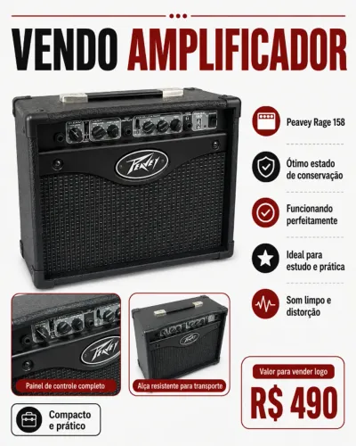 Amplificador Peavey Rage 158 15W para guitarra