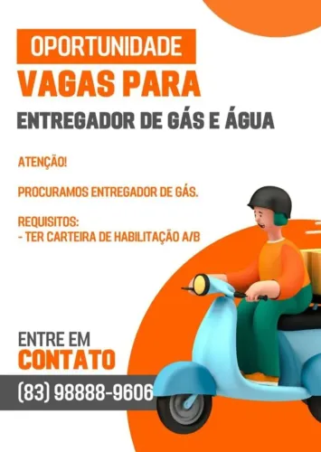 Entregador de gás e água - Bancários e Mangabeira