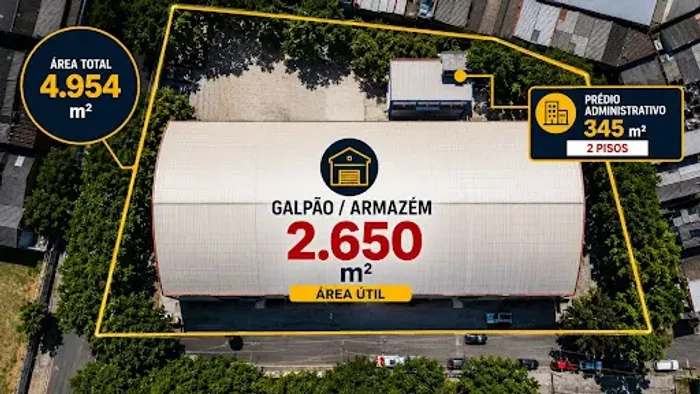 Galpão Logístico para Locação | 2.650 m² Construídos | 4.954 m² de Terreno | Parque Novo M