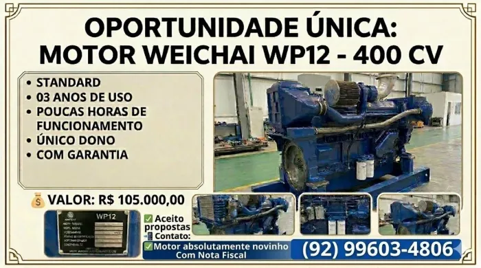 Motor marítimo 400cv weichai