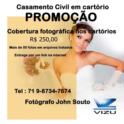 Fotógrafo  Casamento civil 