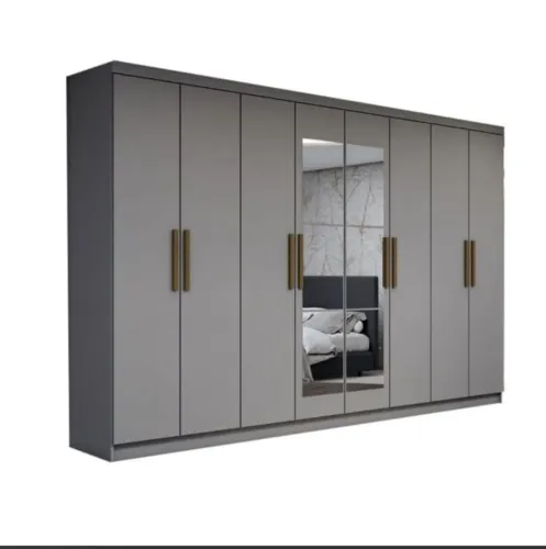 Guarda-roupa Casal 8 Portas com 4 Espelhos