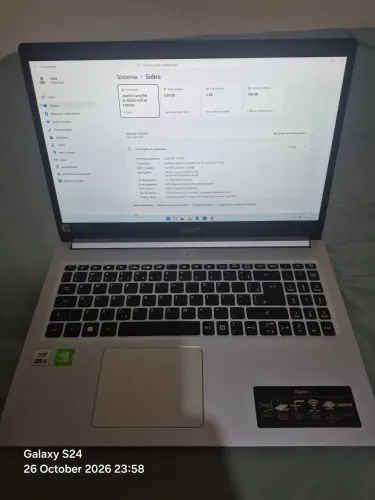 Notebook acer aspire 5 core i5 10ª geração com placa de vídeo NVIDIA e SSD