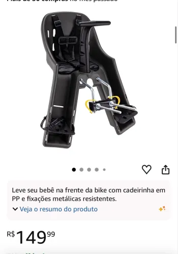 Suporte cadeirinha bicicleta