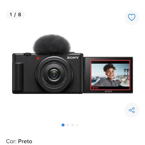 Câmera Sony ZV-1f para vlogs
