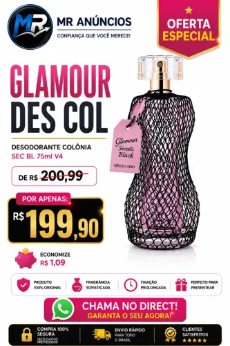 Perfume Glamour desodorante colonia 75 ml.