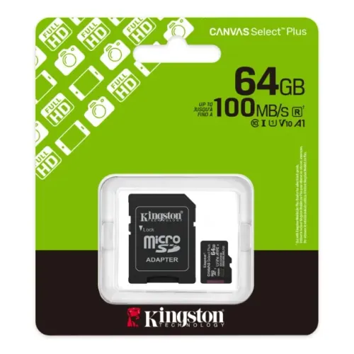 Cartão de Memória Sd 64gb Kingston Canvas Select Plus Classe 10, U1, V10 *ENTREGA GRÁTIS*
