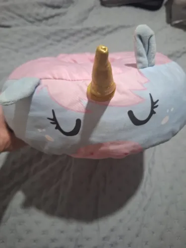 Almofada porta pipoca de unicórnio 