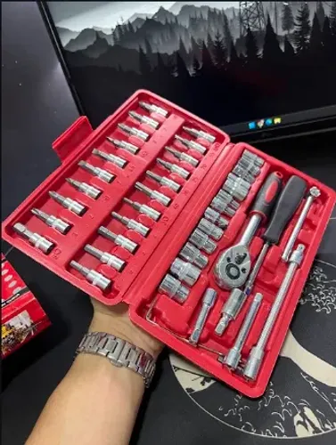 Kit de Ferramentas 46 Peças Profissional com Maleta | Mecânica Casa Carro