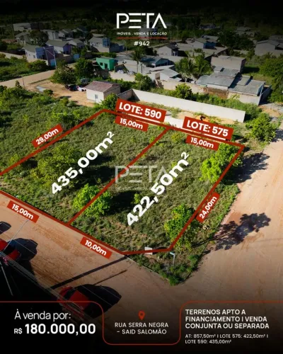Lote/Terreno, Said Salomão - Boa Vista/ Apto a financiamento