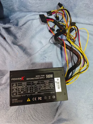 Fonte de Alimentação PC 500W Power X - Funcionando perfeitamente