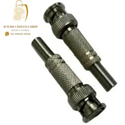 Conector Bnc Macho Parafuso E Mola P/ Cabo 4mm - 15Peças- USADO