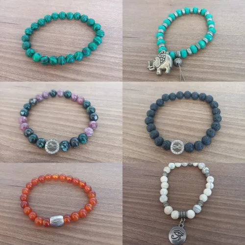 Pulseiras de contas naturais (Leia o anúncio)