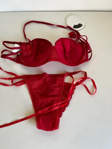 Conjunto lingerie vermelha tamanho P
