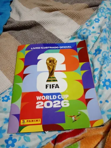 Álbum da copa com mais de 70 R$ de figurinhas grudadas