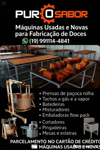Maquinas para fabricação de Doces