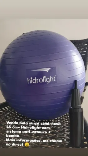Bola suíça 45 cm Hidrolight- pouquíssimo usada!