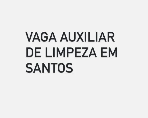 Auxiliar de Limpeza 