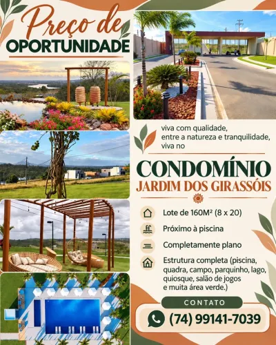 Lote 100% plano em condomínio fechado