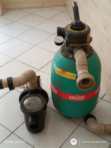 Motor e filtro de piscina