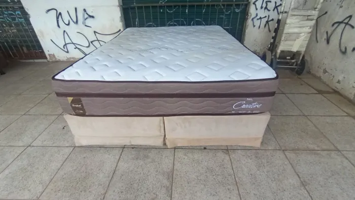 Cama box Queen size Colchão probel molas ensacandas 