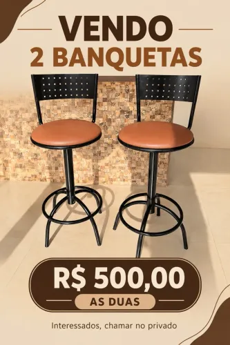 Vendo 2 banquetas